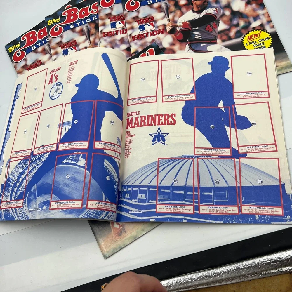 1983 Topps Baseball Sticker Album Lot 6 NEW‎ Major League Baseball